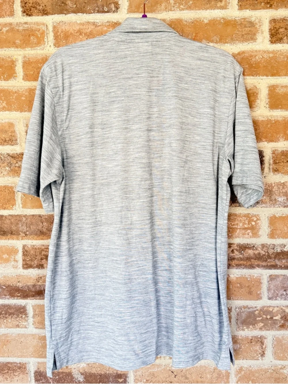 The North Face Light Heather Gray Short-Sleeve Polo